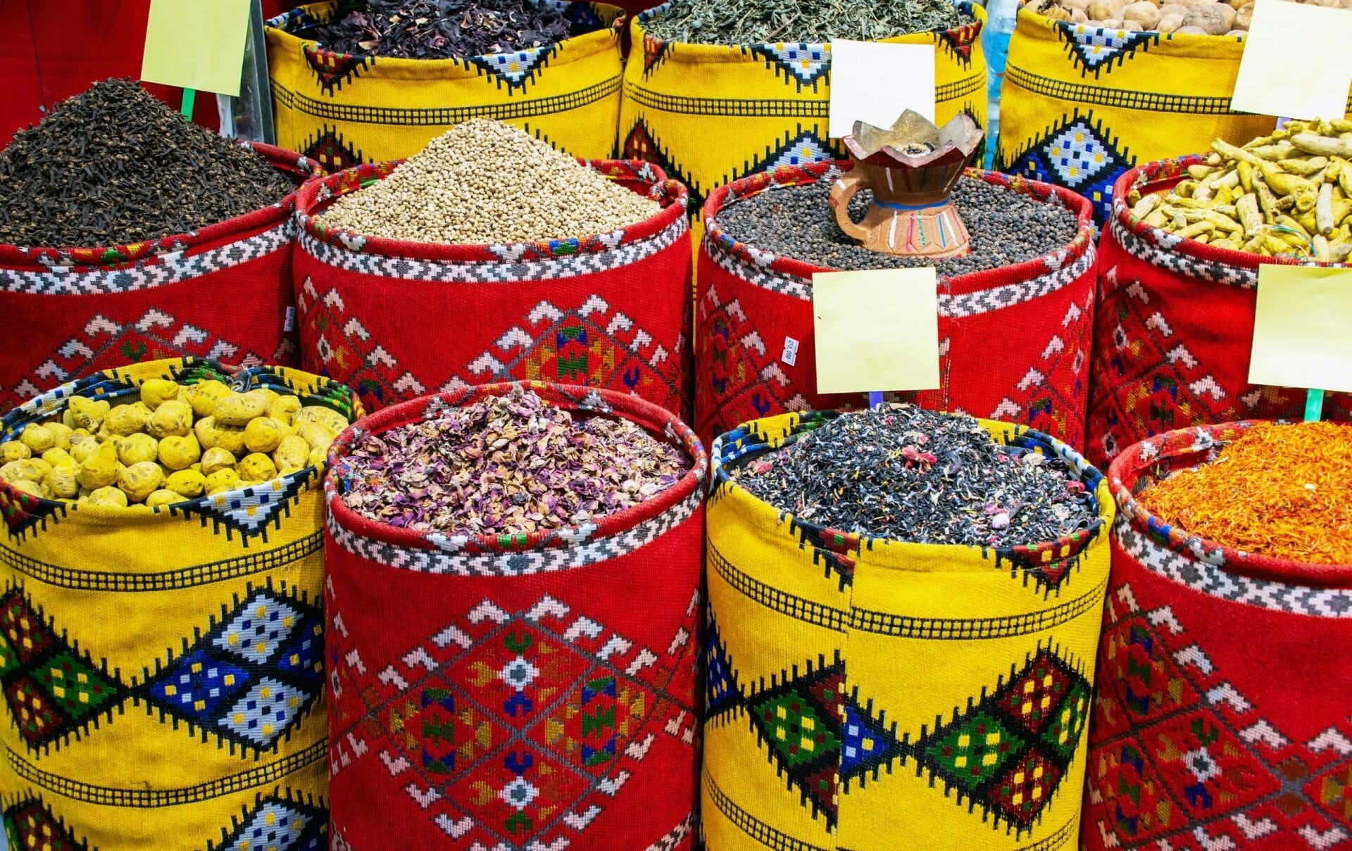 Oriental bazaar with spices, Mutrah old town, Muscat, Oman