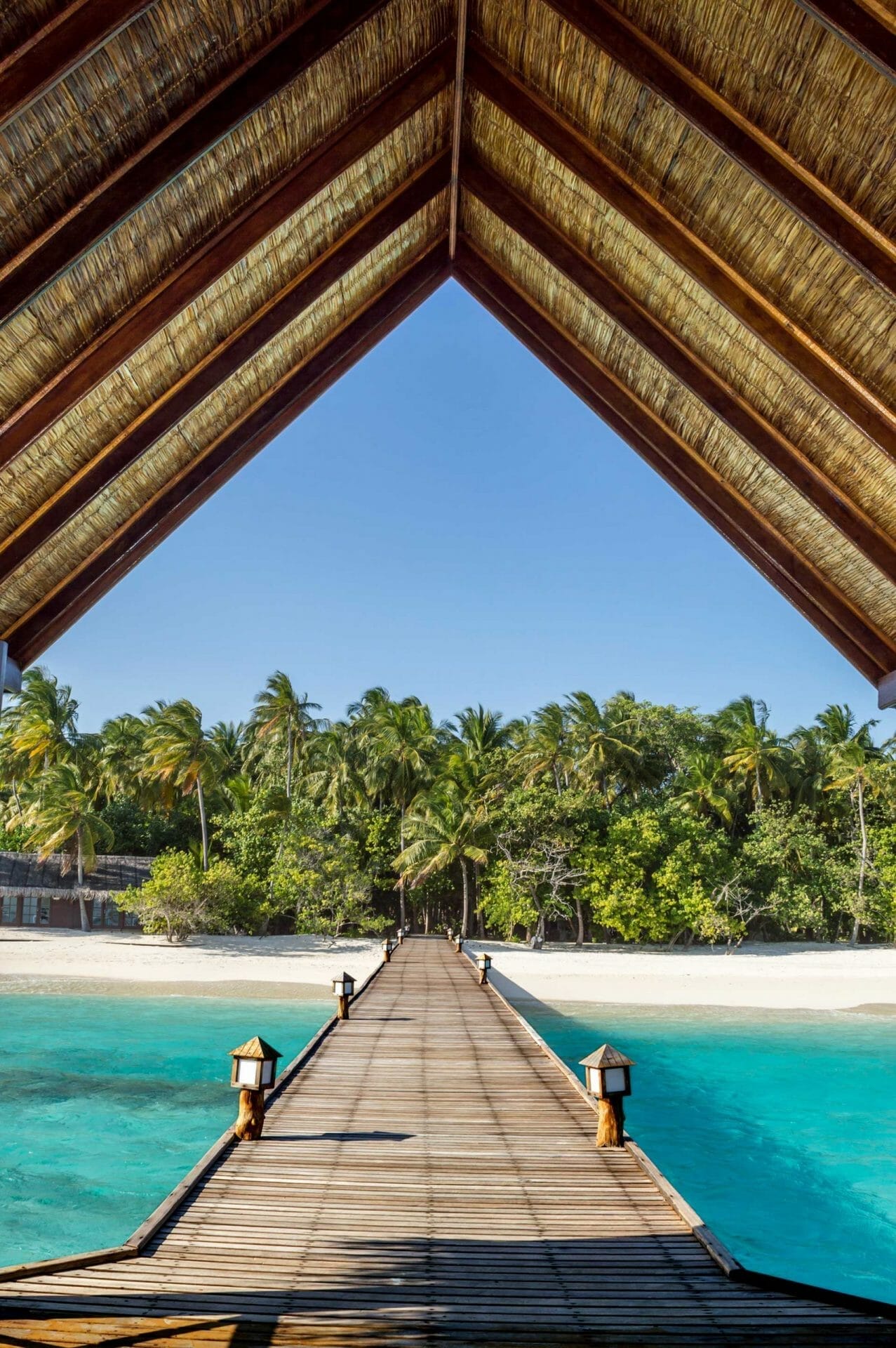 Maldivas paseo madera