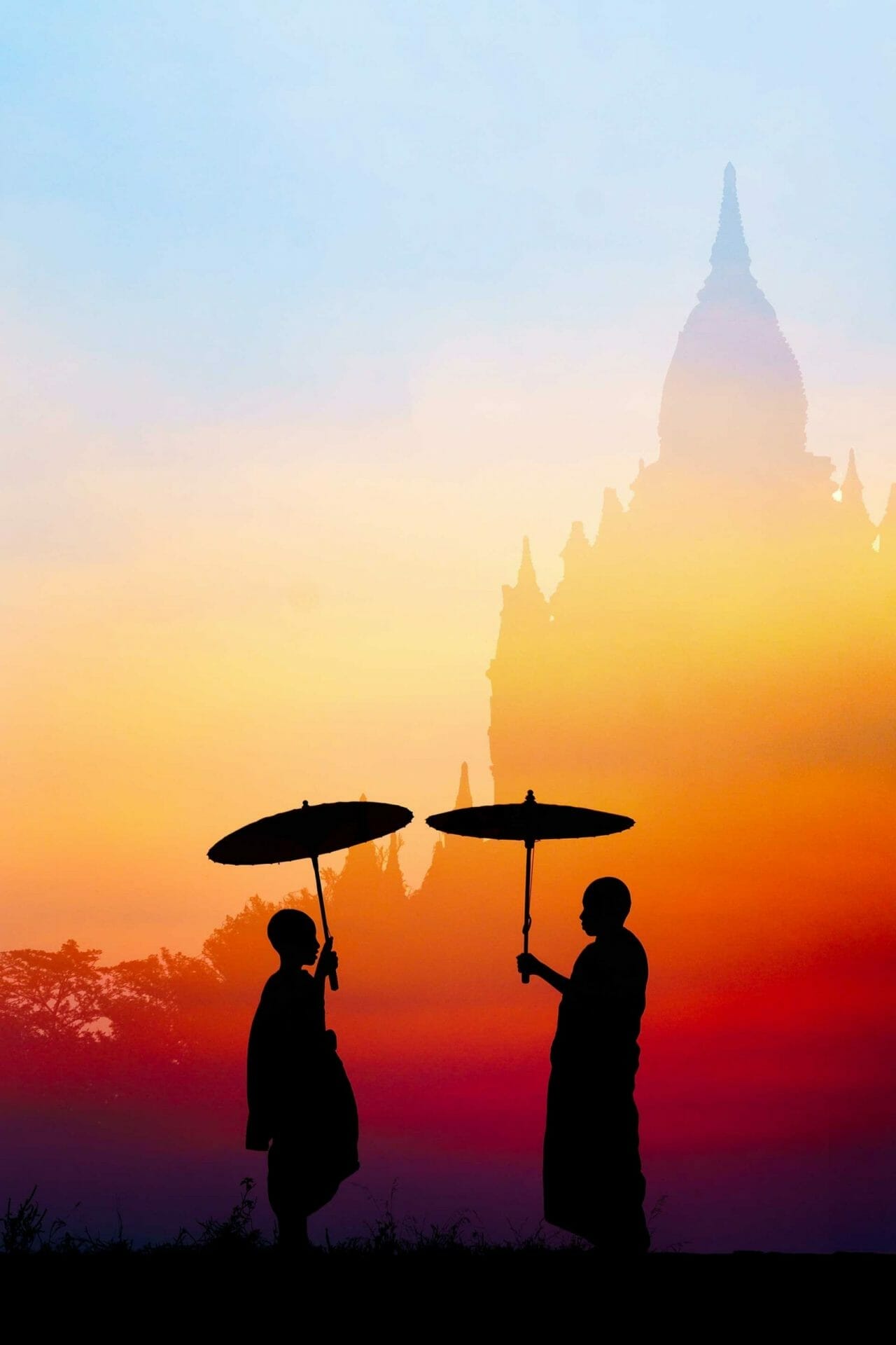 Myanmar monjes Bagan