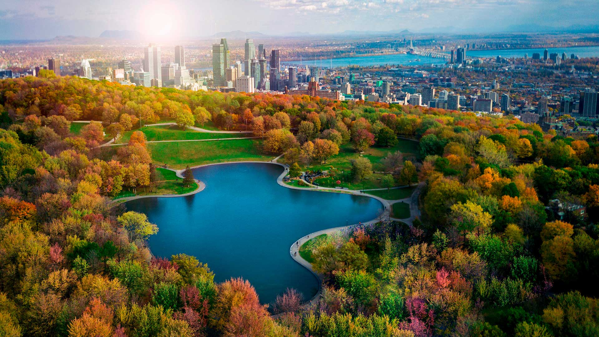 Vista aérea del parque de Montreal