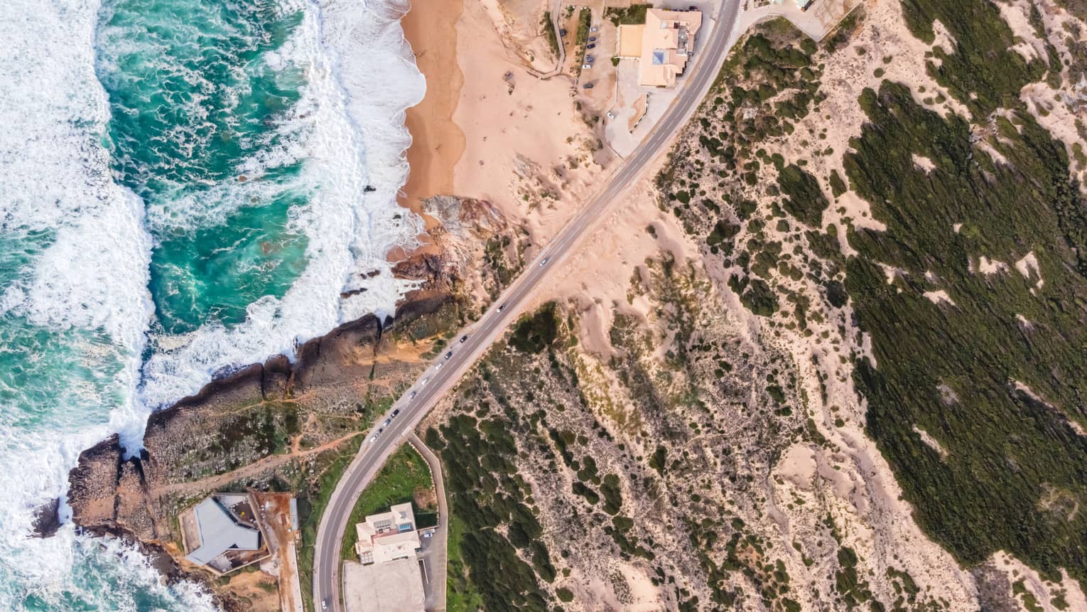 Vista aérea costa Portugal