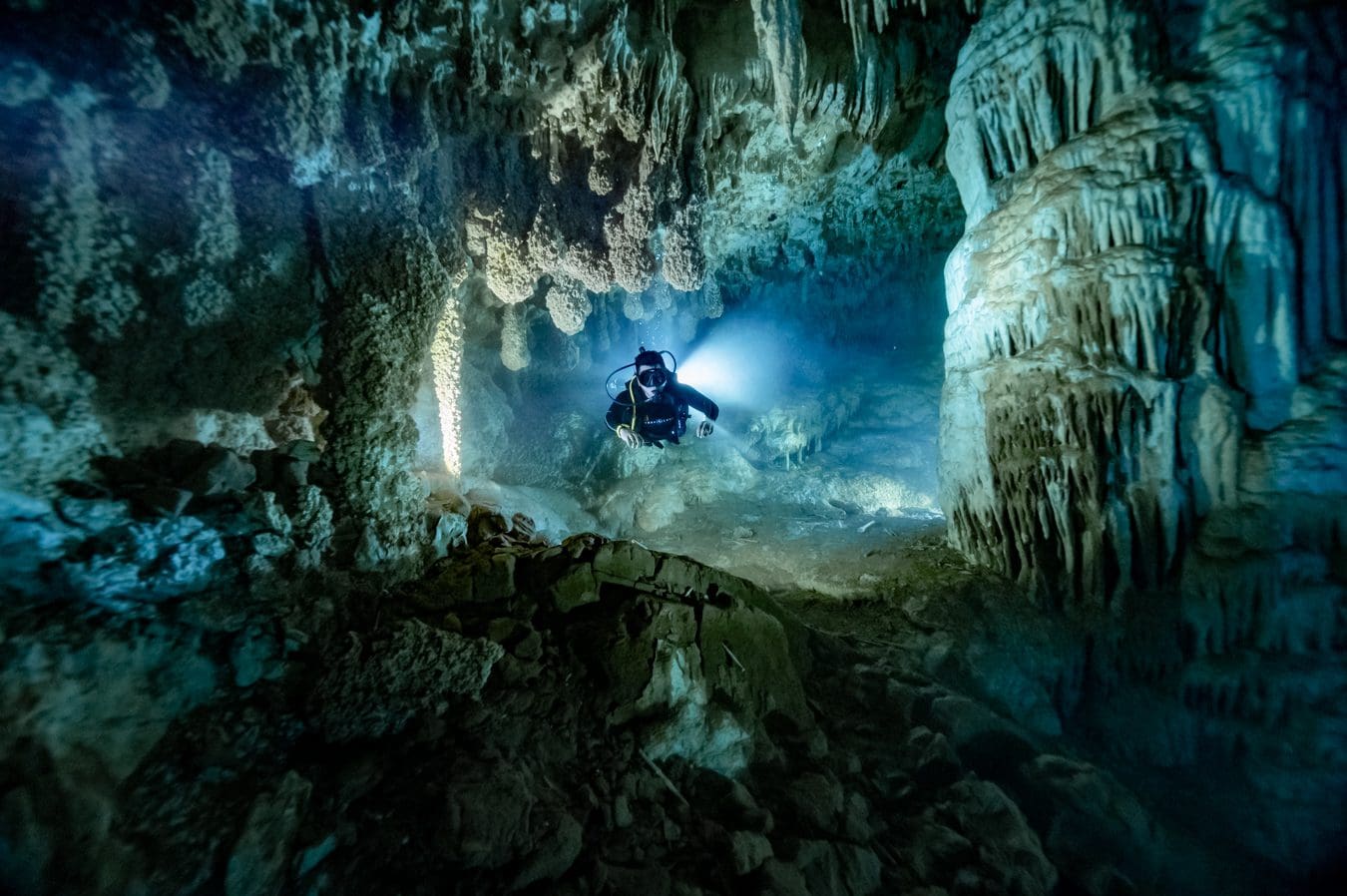 Buceo en cuevas en Yucatán