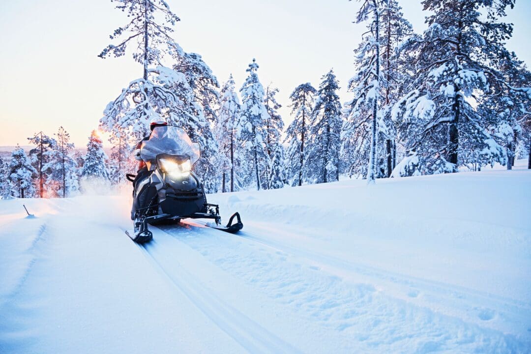 Snowmobile safari in Lapland