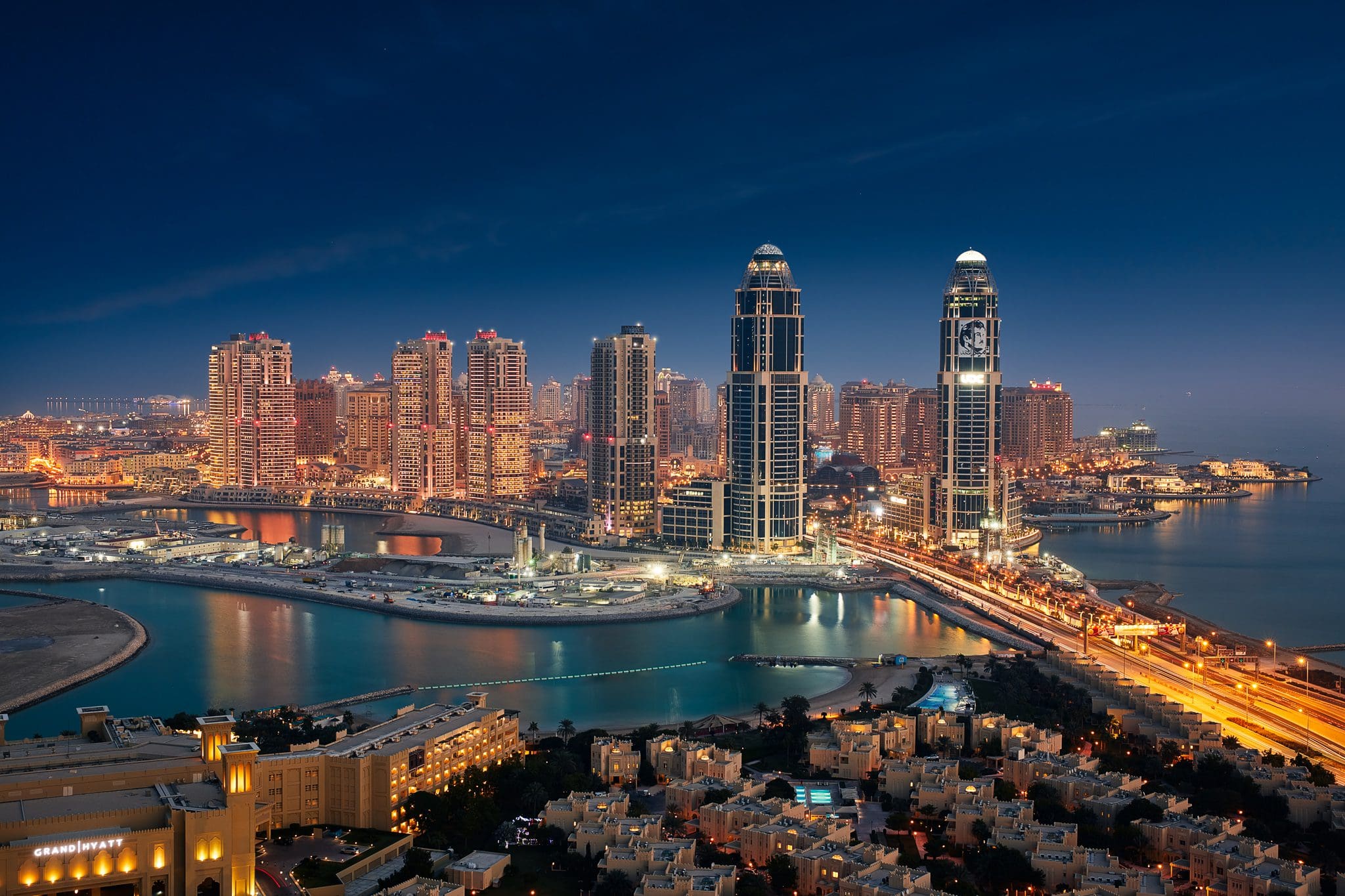 Qatar cena con skyline