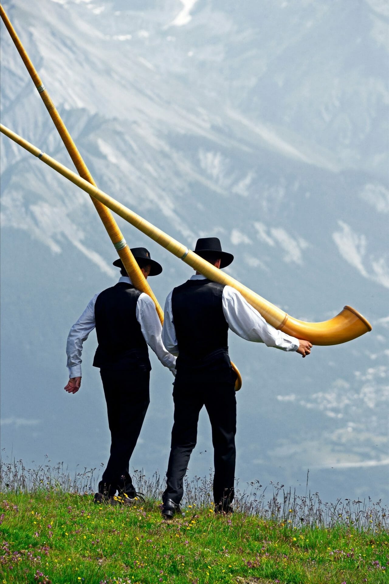 Festival Internacional Alphorn, Nendaz, cantón de Valais, Suiza, Europa