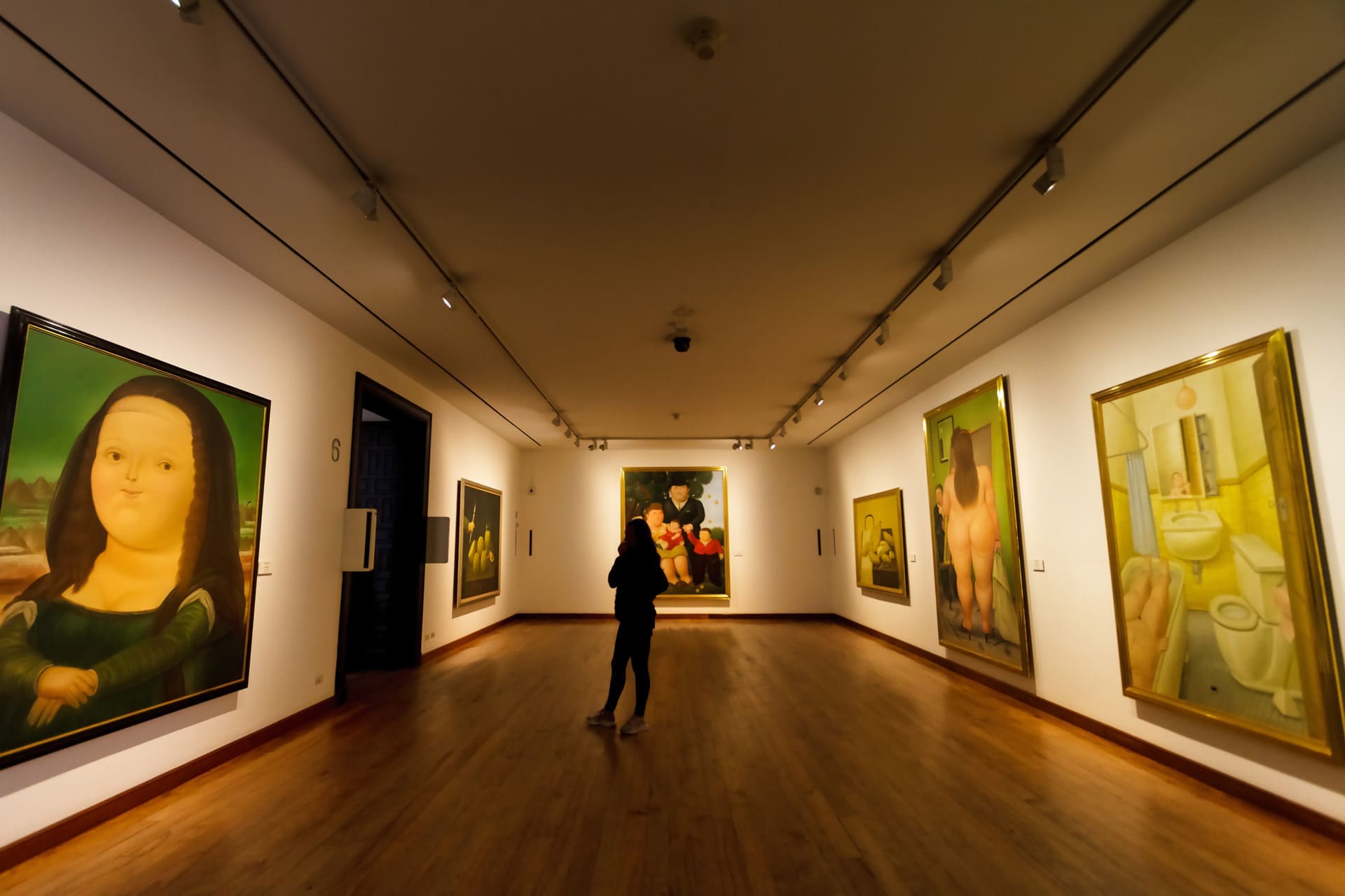 Room with paintings from the Museum of Antioquia