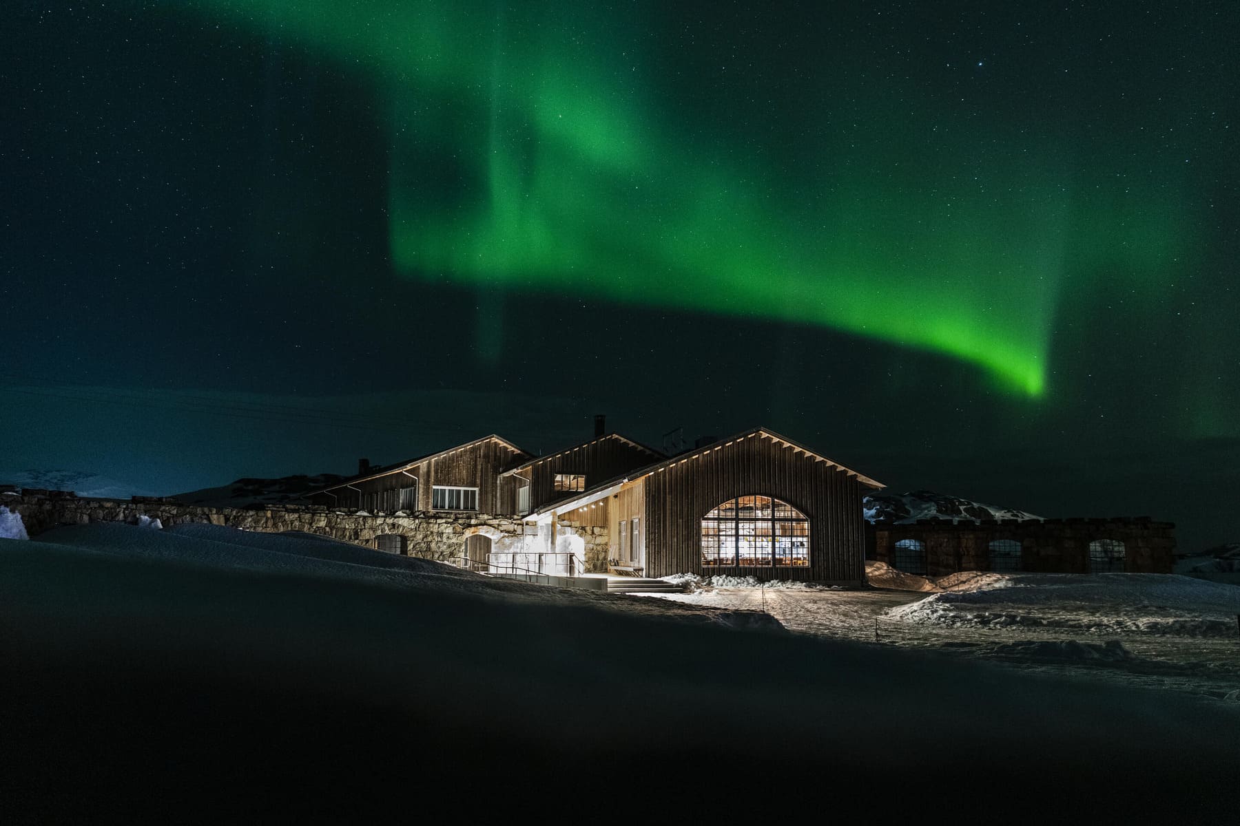 Hotel Niehku aurora boreales esquí